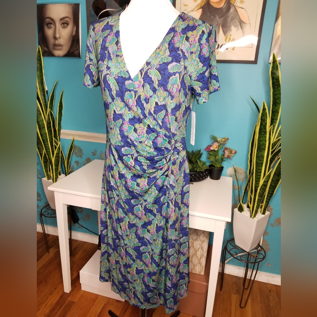 Soft Surroundings Giselle Dress Blue Green